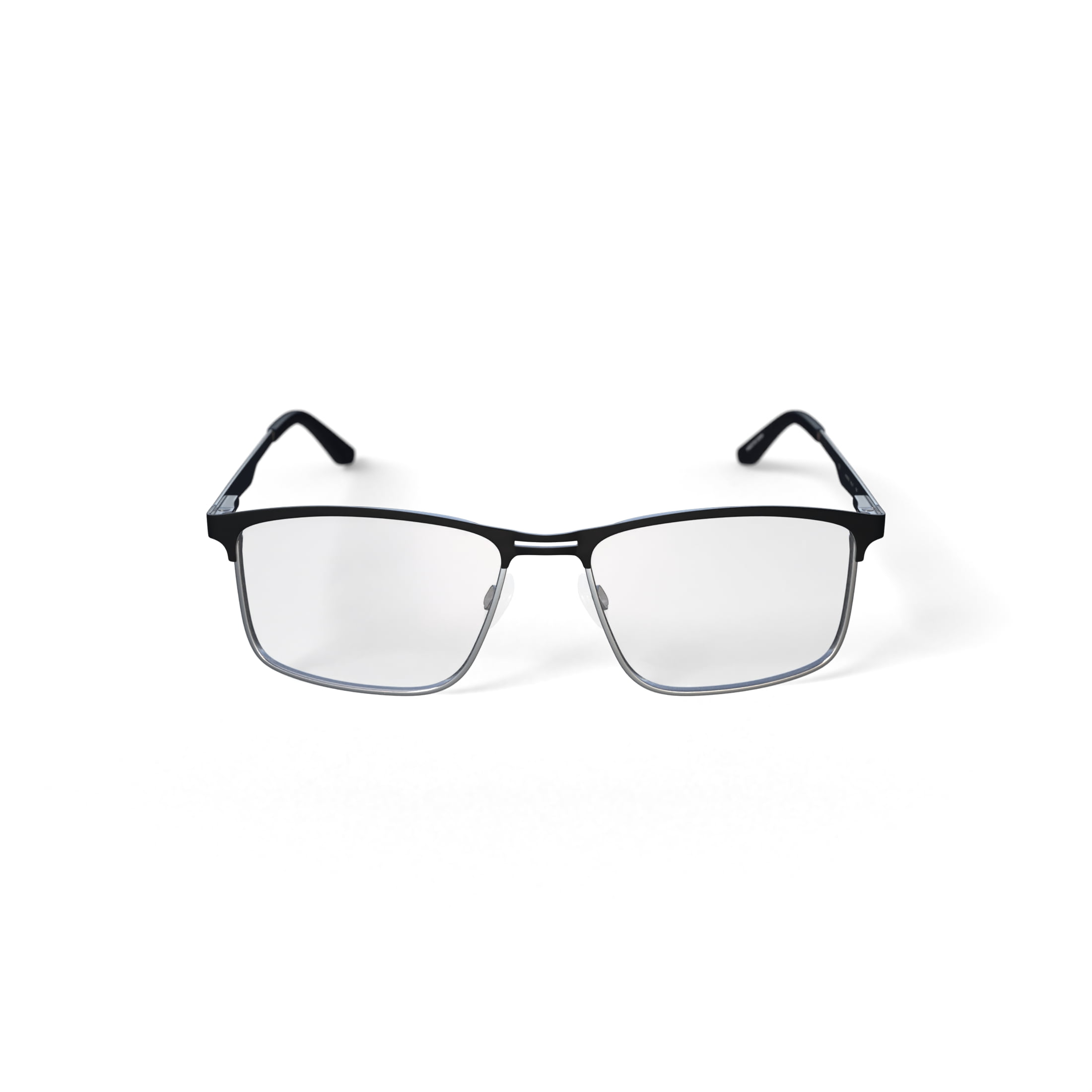 Walmart Men's Dwaine Browline Prescription Eyeglasses with Case, Black/Gold