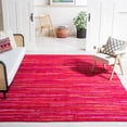 thumbnail image 3 of SAFAVIEH Rag Fergal Striped Cotton Area Rug, Red/Multi, 8' x 10', 3 of 12