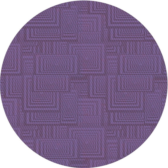 Ahgly Company Machine Washable Indoor Round Transitional Purple Jam Purple Area Rugs, 5' Round