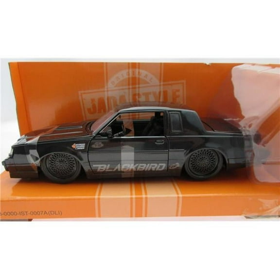 1987 Buick Grand National Black Metallic Blackbird Bigtime Muscle Series 1-24 Diecast Model Car