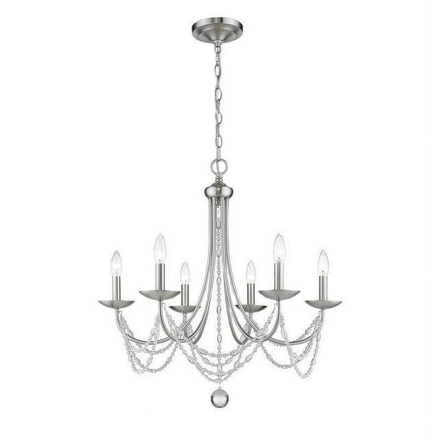 Beaumont Lane Lustre 6 Lumières en Étain