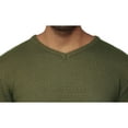 thumbnail image 4 of X RAY JEANS Mens V-Neck Honeycomb Knit Sweater, Olive, XL, 4 of 5