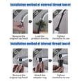 thumbnail image 3 of Mistaha 360° Rotatable Tap Head Faucet Extender Splash-Proof Kitchen Tap Sprayer with 3 Modes Water, 3 of 8