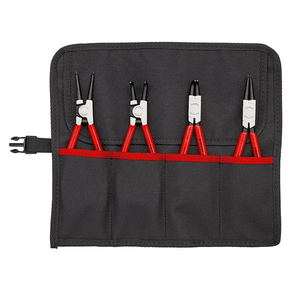 Knipex 00 19 56 Circlip Pliers Sets angled 4 Piece in tool roll