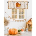 thumbnail image 2 of Valances for Windows Give Thanks Pumpkin Maple Leaves Border Rod Pocket Cafe Window Treatments Valance Curtains for Kitchen Bathroom Laundry Basement Windows 42"x18", 2 of 6