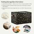 thumbnail image 6 of GZHJMY Star Storage Basket with Handles Collapsible Storage Bins Canvas Fabric Storage for Shelves Closet Bedroom Living Room 1Pack Collapsible Organizer, 6 of 7