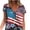 Red, variant on ibuvkizy Independence Day Shirts for Women Fashion American Flag Tops Patriotic Print Short Sleeve T-Shirts Red White Blue Shirts for Women Blue L