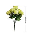thumbnail image 3 of 10 Heads Artificial Rose Bouquet Simulation Decor Home Office Table Centerpiece Rose green, 3 of 5