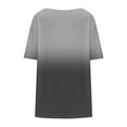 thumbnail image 4 of Plus Size Outfits for Women Summer Gradient Color Pleated Flowy Tunic Tops Loose Crewneck Short Sleeve Tshirts (XL, Gray), 4 of 5