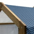 thumbnail image 5 of Navy Blue Pet House, Horizontal Zigzags Chevron Pattern in Conrtasting Colors Geometrical, Outdoor & Indoor Portable Dog Kennel with Pillow and Cover, 5 Sizes, Pale Blue Dark Blue, by Ambesonne, 5 of 5