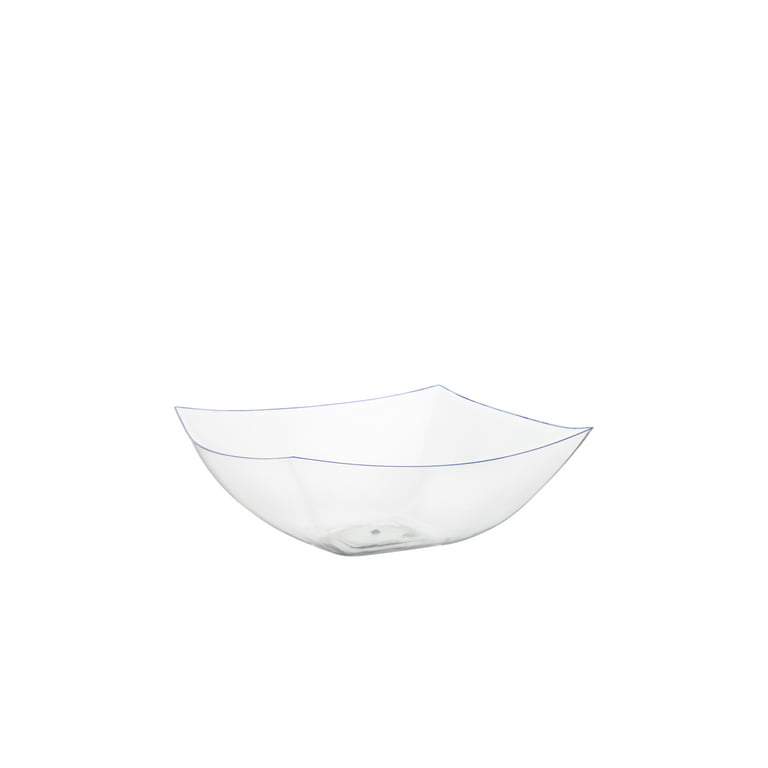 Prestee 12 Clear Plastic Serving Bowls for Parties, 64 Oz.