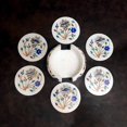 thumbnail image 2 of Marble Coaster Set With floral Stone Design Décor Gifts, 2 of 3