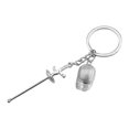 thumbnail image 1 of Llavero de esgrima, colgante, regalo de recuerdo para bolso, fanáticos del deporte, llaves, Año Nuevo, adultos. con papel de aluminio, 1 of 9