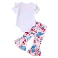 thumbnail image 4 of Ymyiu Girl Summer Clothes Infant Set Girls Short Baby Letter Romper Floral Pant Outfit Girls Outfits & Set Newborn Girl Outfits 3 6 Months (Pink,3-6 Months), 4 of 5