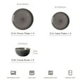 thumbnail image 2 of ALOFMO 12pcs Purple-gray Reaction Glaze Ceramic Tableware Set For 4, For Soup Salad Dessert, Pasta, Lamian Noodles - Suitable For Dishwasher And Microwave Oven, Suitable ForGifts, Parties, Weddings,, 2 of 9