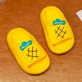 thumbnail image 5 of CAICJ98 Kids Slides Boys Girls Toddler Lightweight Sandals Flip Flops Comfy Shower Slippers Beach Garden Shoes Yellow,2 (10-10.5 Years), 5 of 5