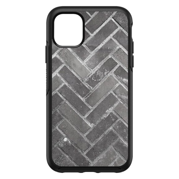 DistinctInk Custom SKIN / DECAL compatible with OtterBox Symmetry for iPhone 11 (6.1" Screen) - Herringbone Brick Floor