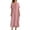 Pink, variant on OSOLU Solid Color Women Casual Summer Dress V-Neck A-Line Midi Dress High Waist Short Sleeve Tie Waist Vacation Party Everyday Wear Comfort Sundress Dresses For Women 2025 Elegant Classy