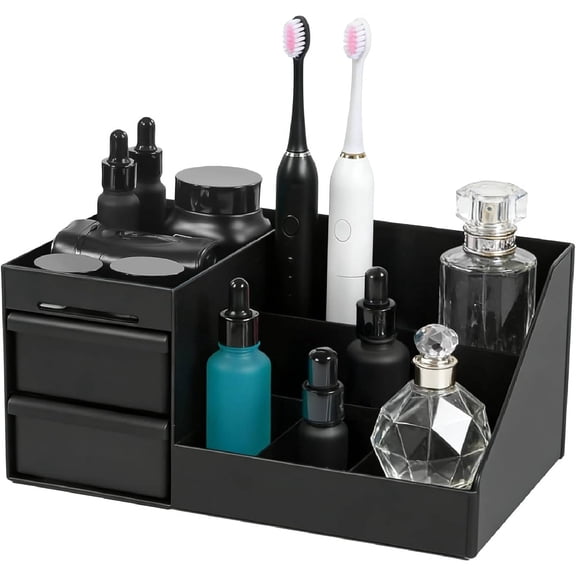 Tnearc Countertop Cologne Stand Shelves,Perfume Organizer, Perfume Rack, Dresser Organizer(black*small)