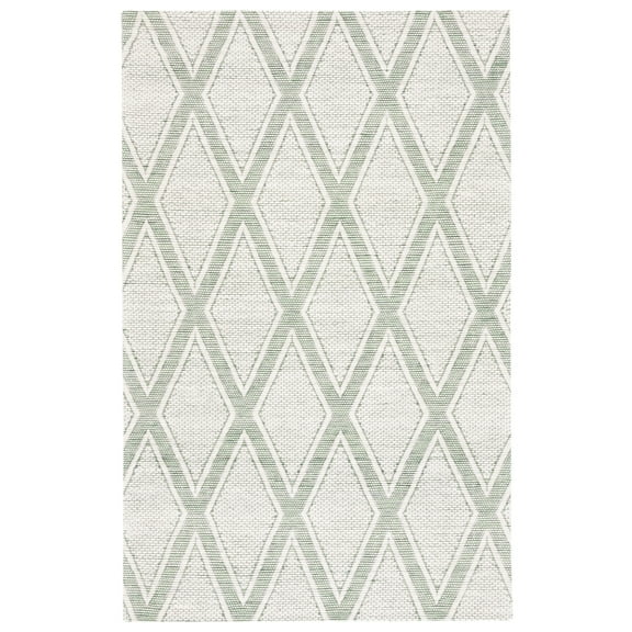 SAFAVIEH Marbella Asa Diamond Area Rug, Green/Ivory, 3' x 5'