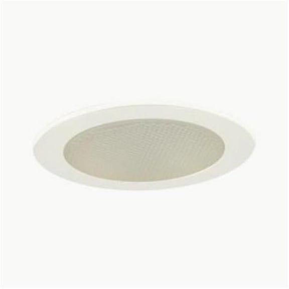 Jesco Lighting TM212WH Dropped Shower Trim With Opal Glass- White