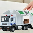 thumbnail image 4 of Container Truck Model with Music Light Openable Door 1 32 Scale Realistic Vehicle Toy Ornament Alloy Model Inertia Truck Boys Girls Pull Back Toy Birthday Gift, 4 of 10
