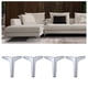 thumbnail image 1 of 4x Patas de Muebles de Hierro Pulido / Pies de Gabinetes de Armario de Pedestal de Sofá - Plata, 15cm BLESIY patas negras del sofá, 1 of 8