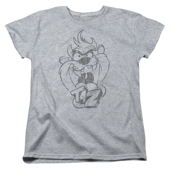 Looney Tunes - Faded Taz - Women's Short Sleeve Shirt - Medium
