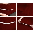 thumbnail image 5 of 4 Piece Zipper Sheet Set Includes (1 Zipper Fitted Sheet, 1 Flat Sheet And 2 Zipper PillowCase) with 8 Inch Deep Pocket 800 TC 100% Egyptian Cotton Solid Burgundy Color Full Size, 5 of 7