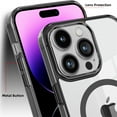 thumbnail image 4 of ELEHOLD Magnetic Clear Case for iPhone 15 Pro Transparent Clear Back Hybrid Hard PC Shockproof TPU Bumper Anti-Yellowing Slim Mag Safe Compatible Protective Case for iPhone 15 Pro,purple, 4 of 6