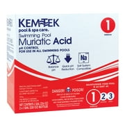 Kemtek 2 Gallon Muriatic Acid for Swimming Pools, 2-Pack Liquid