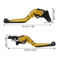 thumbnail image 4 of Ofertas únicas Par de palancas de embrague de freno de motocicleta plegables ajustables para Suzuki GSX-R125 2020-2021 Tono negro dorado, 4 of 7
