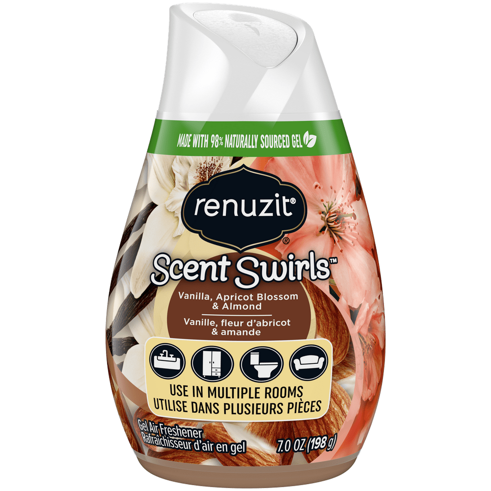 Renuzit Scent Swirls Gel Air Freshener, Vanilla, Apricot Blossom & Almond, 7 Ounces Walmart