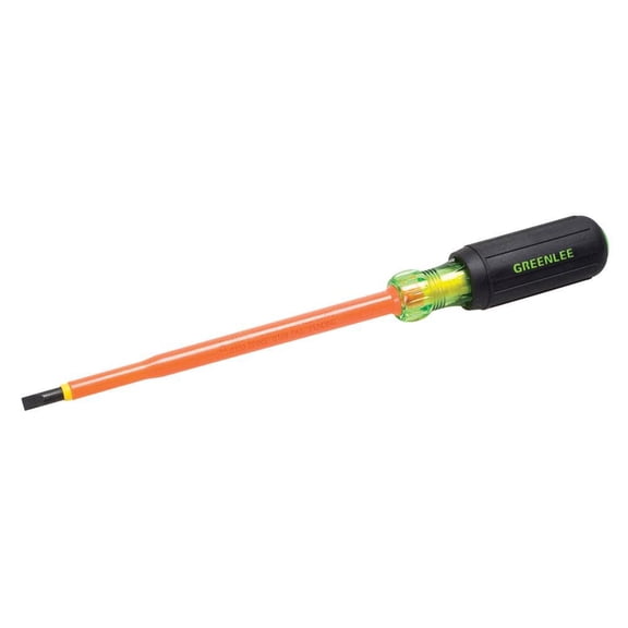 Greenlee Insulated Slotted Screwdriver 3/16 in Round 0153-22-INS