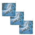 thumbnail image 7 of Dreamtimes Running Horse Vintage Baby Muslin Washcloths Face Towel, 3 PCS Burp Cloths Cotton Wipes Infant Wash Cloth for Newborn Boys Girls 12x12 inches, 7 of 7