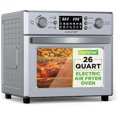 thumbnail image 1 of NutriChef Four Friteuse à Air Chaud Électrique 26 L / Rôtissoire et Friteuse à Air de Comptoir 1700 W / Fonction de Rotation à 360° / 10 Préréglages de Menu Numériques / Comprend Plateau d'Égouttement, Panier de Friture à Air et Grille de Cuisson 15x16x14 (Argent), 1 of 5