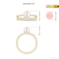 thumbnail image 5 of ANGARA Freshwater Cultured Pearl Dual Shank Ring with Diamonds in 14K Yellow Gold for Women | June Birthstone, Birthday, Anniversary, Jewelry Gift for Women | Pearl Ring, 5 of 8