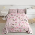 thumbnail image 2 of Feelyou Cartoon Golf Print Full Size Comforter Sets for Kids, Pink Sports Gloves Car Bedding Comforter Set, Leaf Botanical Reversible Bedding Sets, Microfiber Bedroom Decor, 3pcs, 2 of 8
