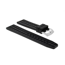 22MM SOFT RUBBER DIVER WATCH STRAP BAND FOR OMEGA SEAMASTER PLANET OCEAN BLACK