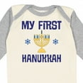 thumbnail image 4 of Inktastic My First Hanukkah Celebration Boys or Girls Long Sleeve Baby Bodysuit, 4 of 5