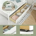 thumbnail image 6 of Gymax Full Size Wooden Bed Frame w/ 2 Storage Drawers & Under-bed Storage White, 6 of 10