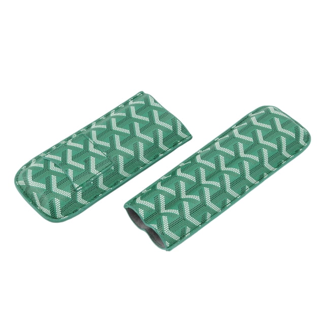 Estuche Para Puros Con 2 Soportes Humidor De Cuero Fino Funda Para Cortador De Cigarros Portátil Tamaño De Viaje Para Estuche Para Soporte Verde Soporte Para Cigarros Y