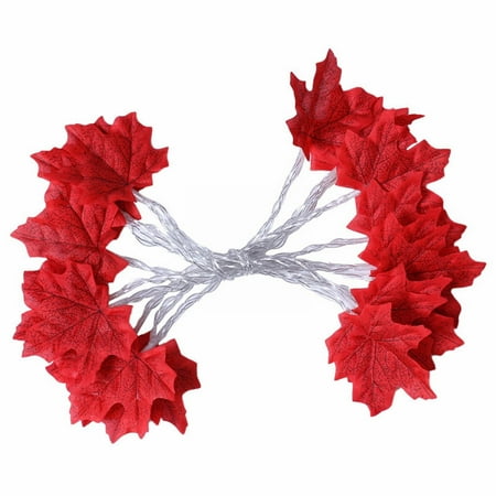 

Led Ball Light Strand Thanksgiving Battery Box LED Maple Leaf Light String Indoor And Outdoor Decorative Light String 10 Meters 100 Lights Double Leaf Three Light Bulb Lights for Bedroom