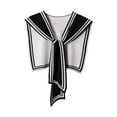 thumbnail image 3 of MAIHAN Shawl Wraps for Women,Reversible Navy Stripe Knit Shawl,Double Sided Small Shoulder Cape,Warm and Lightweight Winter Autumn Wrap(Black), 3 of 4