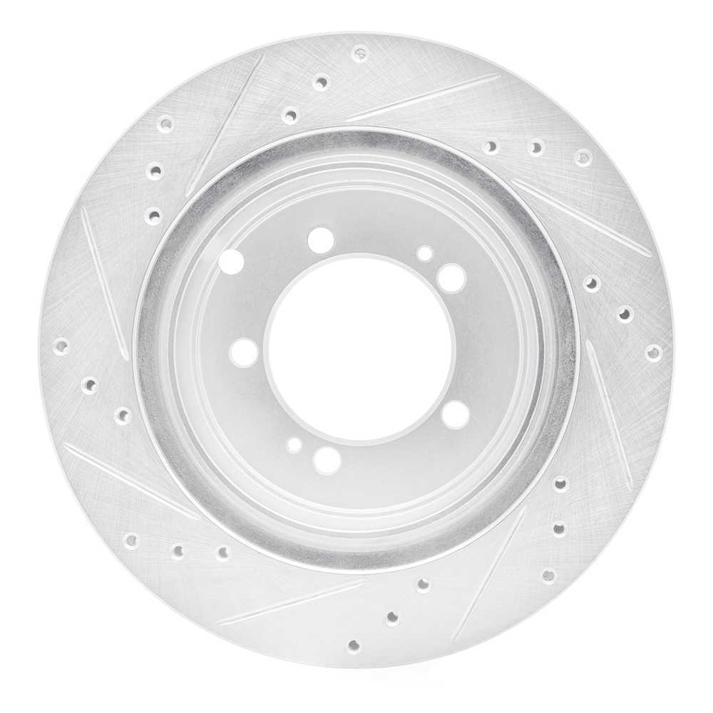 Dynamic Friction Company 631-72032R DFC Brake Rotor - Drilled And Slotted - Silver