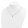thumbnail image 4 of Diamond2Deal 10K Tri-Color Gold Cross Necklace for Women 18", 4 of 6