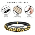 thumbnail image 6 of Haiem Flower Print Steering Wheel Cover 15 Inches for Women Men, Neoprene Anti-Slip Cute Car Steering Wheel Grip Wrap Car Accessories Protective Case Cover for Vehicle Truck SUV, 6 of 8