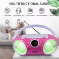 thumbnail image 2 of Reproductor de CD Boombox Singing Wood 030BTL con Bluetooth - Rosa, 2 of 6