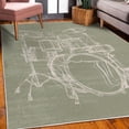 thumbnail image 3 of Rock Music Decorative Rug, Doodle Drawing Sketch Drummer Musical Inspirations Monochrome Arrangement, Quality Carpet for Bedroom Dorm and Living Room, 6 Sizes, Dark Eggshell, by Ambesonne, 3 of 4