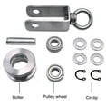 thumbnail image 4 of Pulley Wheel with Carabiner, Heavy Duty Stainless Steel Ensures Safe Loading for Various Pulley Systems (Max Rope Width: 11mm), 4 of 5